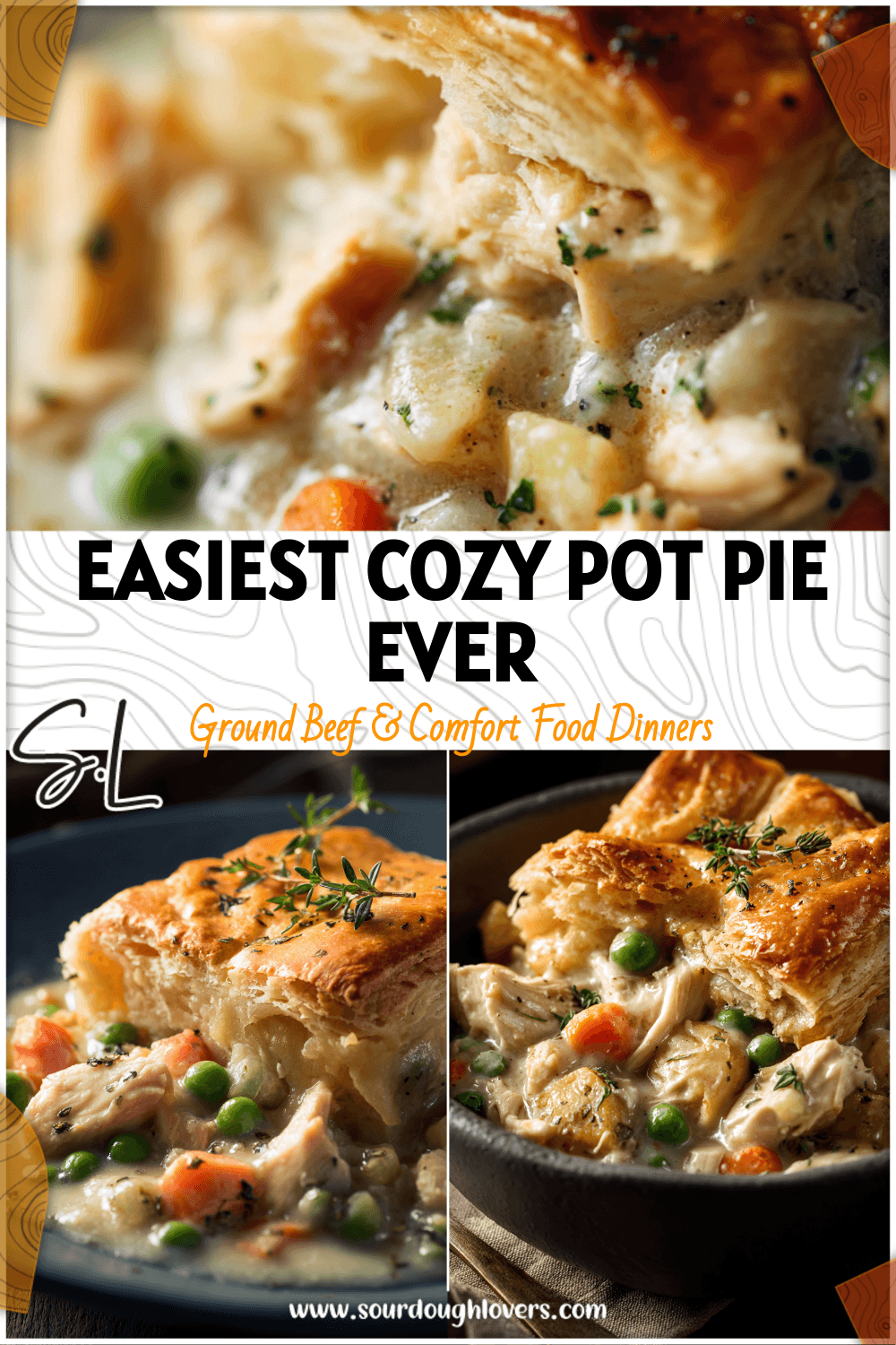 Creamy slow cooker chicken pot pie served warm with vegetables and tender crust topping.